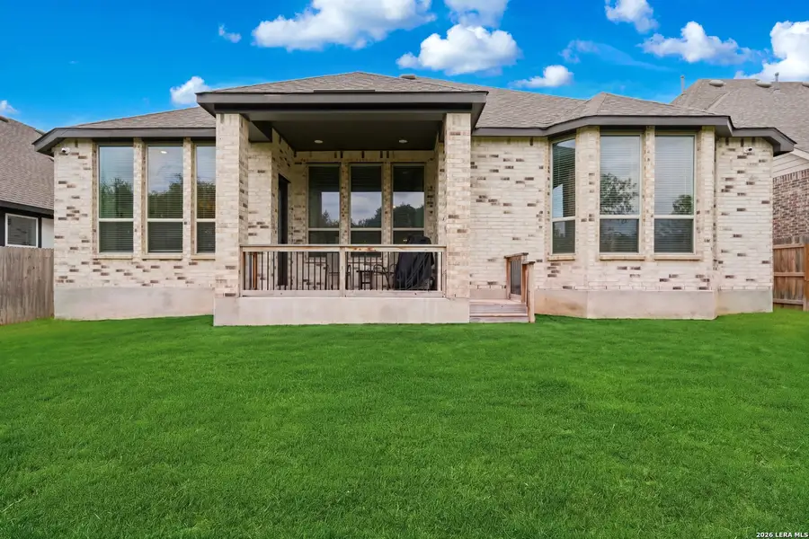 Exterior details and patio area of a home in Davis Ranch, San Antonio (Image 25).