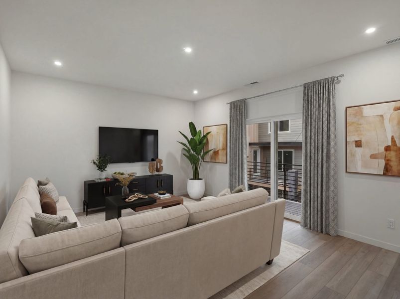 Representative furnished interior of a home built from the Brendon by Lokal Homes in Parkside at Victory Ridge, Colorado Springs (Image 6).