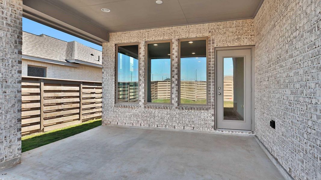Exterior details and patio area of a home in Austin Point, Richmond (Image 3).