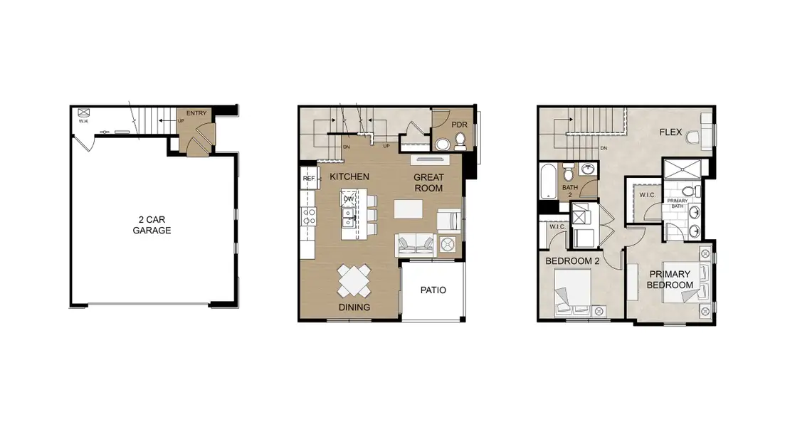 2D floor plan layout for the Emmet by Lokal Homes in The Commons at Victory Ridge, Colorado Springs, CO (Image 3).