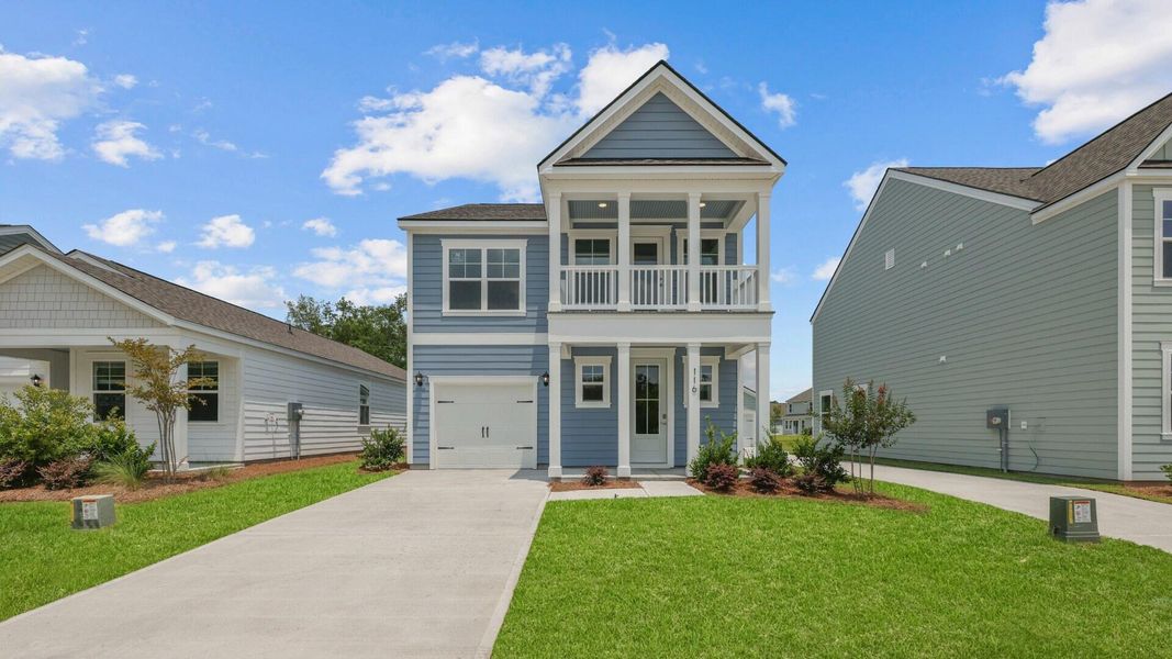 Front exterior of a new home in Sheep Island, Summerville, SC, highlighting curb appeal (Image 17). Front exterior of a new home in Sheep Island, Summerville, SC, highlighting curb appeal (Image 17).