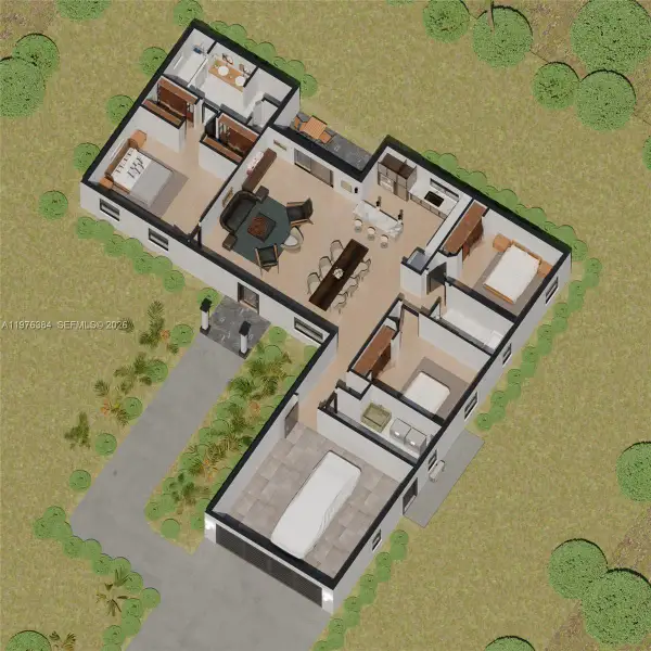 2D floor plan layout of this home in , Lehigh Acres, FL (Image 3).