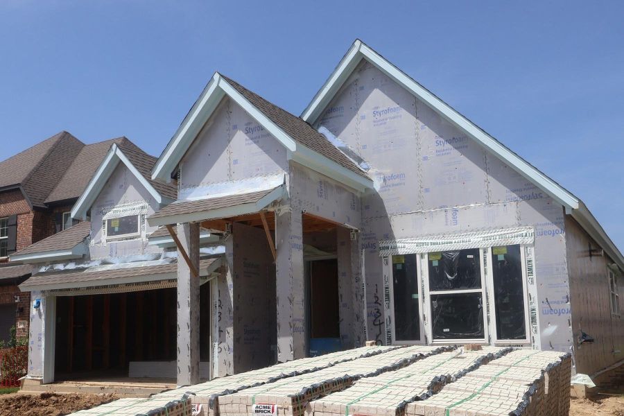 In-progress construction of a new home in Riceland - Enclave Collection, Mont Belvieu, TX (Image 20). In-progress construction of a new home in Riceland - Enclave Collection, Mont Belvieu, TX (Image 20).
