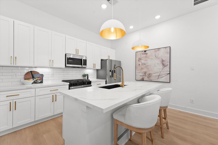 Representative furnished interior of a home built from the 1616 by Zoom Homes in Bauman Landing, Houston (Image 4).