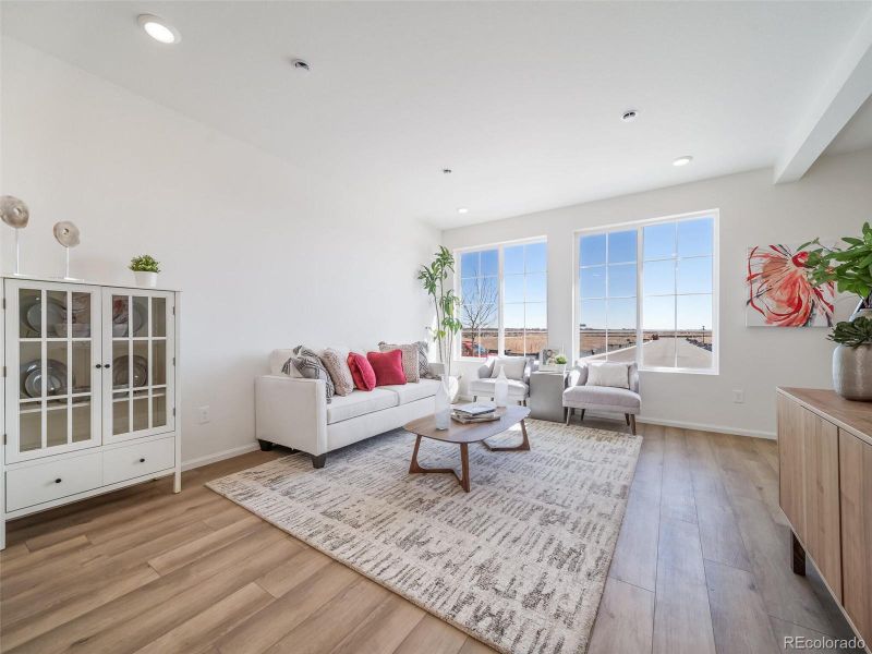 Furnished interior view inside a new home in Thompson River Ranch, Johnstown (Image 11).