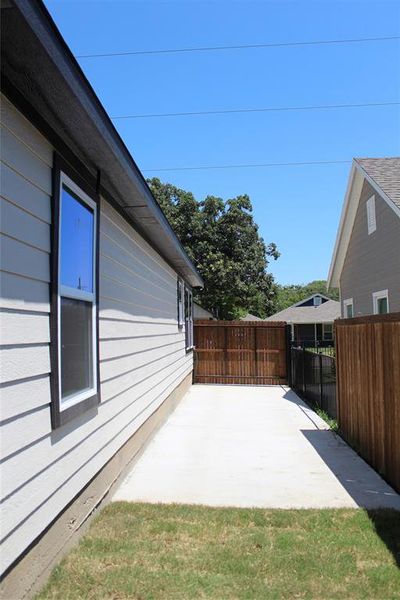 Exterior details and patio area of a home in , Fort Worth (Image 26). Exterior details and patio area of a home in , Fort Worth (Image 26).