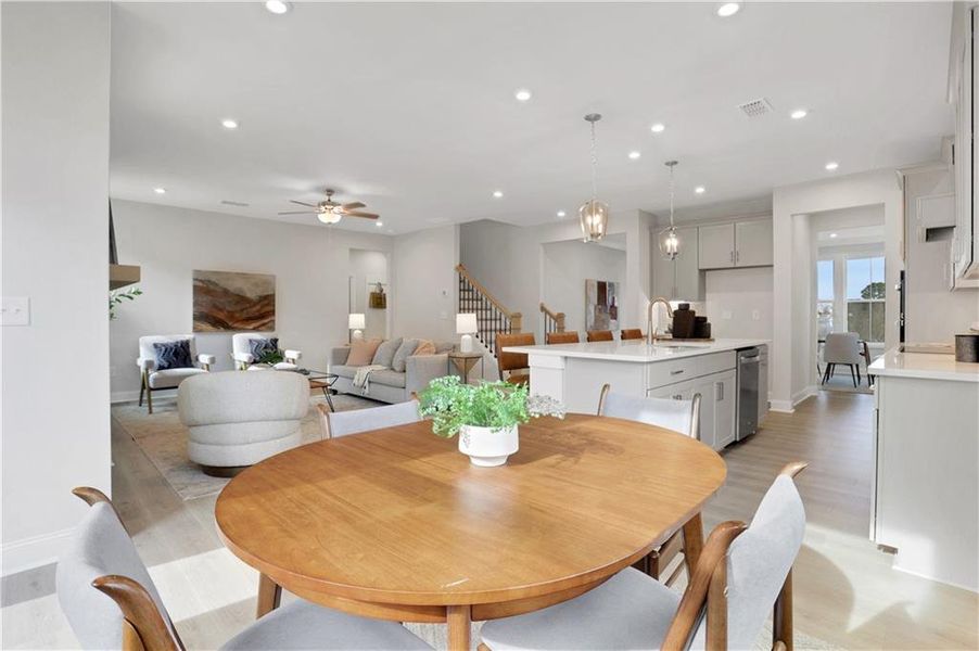 Furnished interior view inside a new home in Hopewell Reserve, Cumming (Image 38).