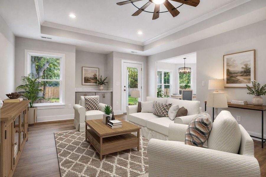 Furnished interior view inside a new home in , Awendaw (Image 18).