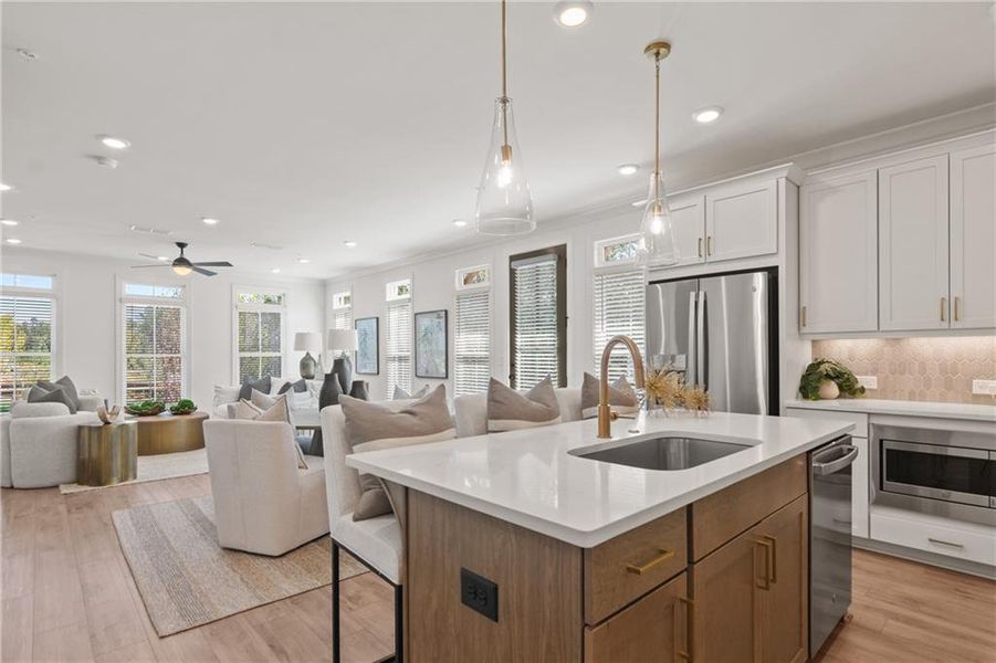 Furnished interior view inside a new home in IveyBrooke, Alpharetta (Image 28).