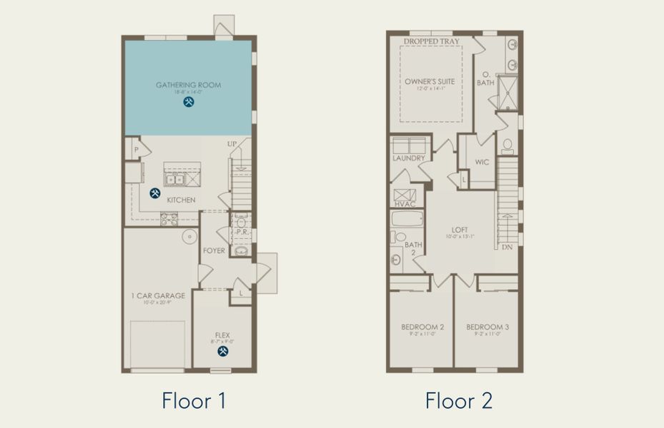 2D floor plan layout of this home in Everton, Lantana, FL (Image 3).