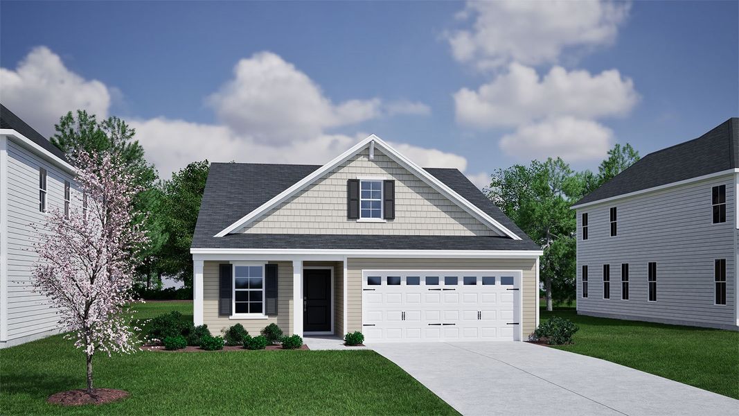Representative exterior photo of a completed home built from the Ford - Genesis Value Collection by Mungo Homes in Willowbrook, Shelby, NC (Image 8).