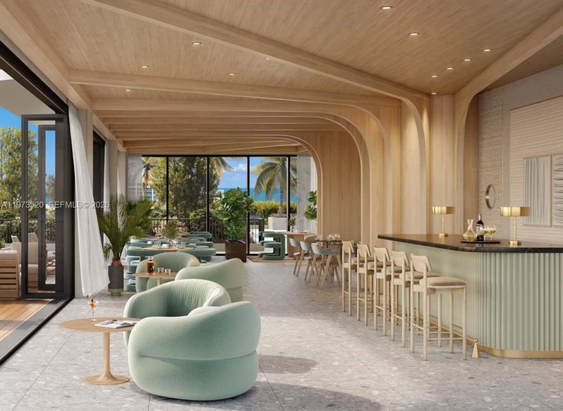 On site dining pool side