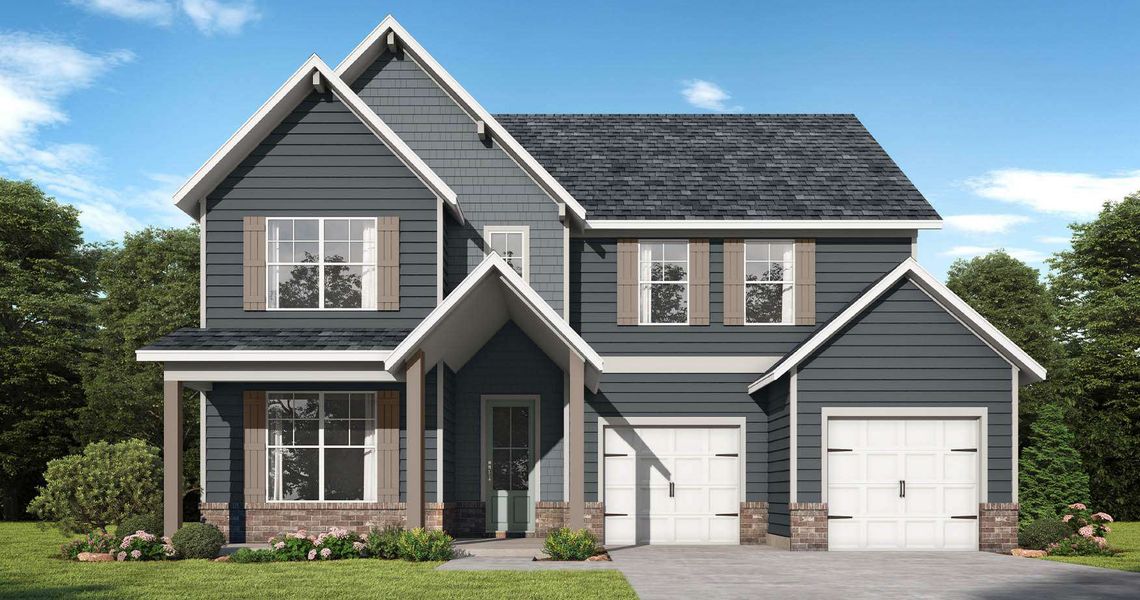 Representative exterior photo of a completed home built from the Austin by Peachtree Building Group in Austin Ridge, Commerce, GA (Image 1). Representative exterior photo of a completed home built from the Austin by Peachtree Building Group in Austin Ridge, Commerce, GA (Image 1).