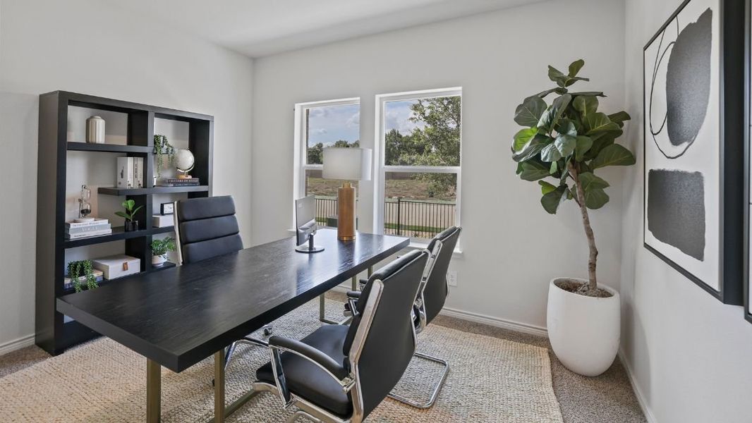 Furnished interior view inside a new home in Prairie Oaks, Oak Point (Image 16).