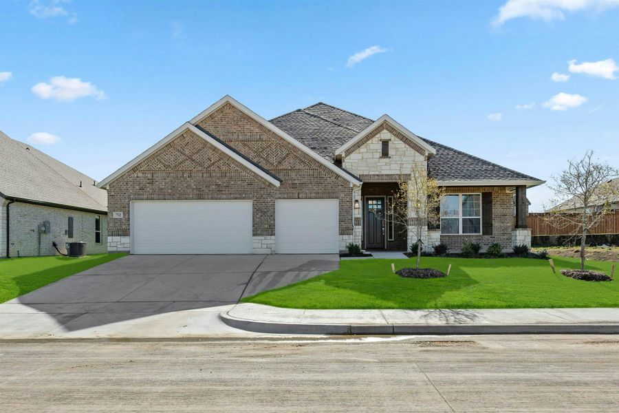 Representative exterior photo of a completed home built from the Garner by Kindred Homes in Kentsdale Farms, DeSoto, TX (Image 22).