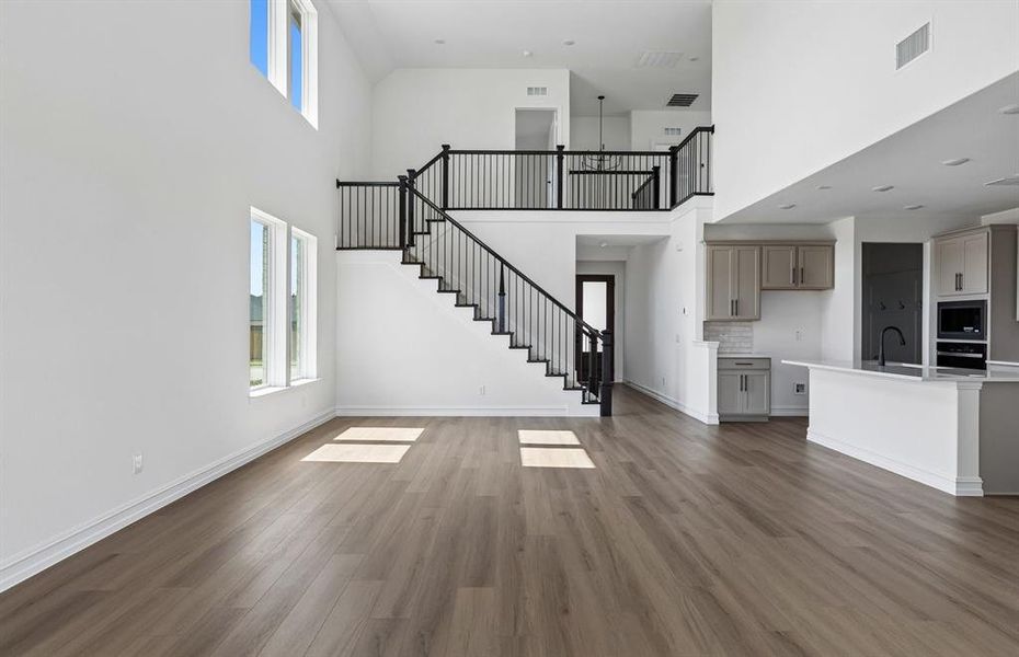 Gathering room with soaring ceilings