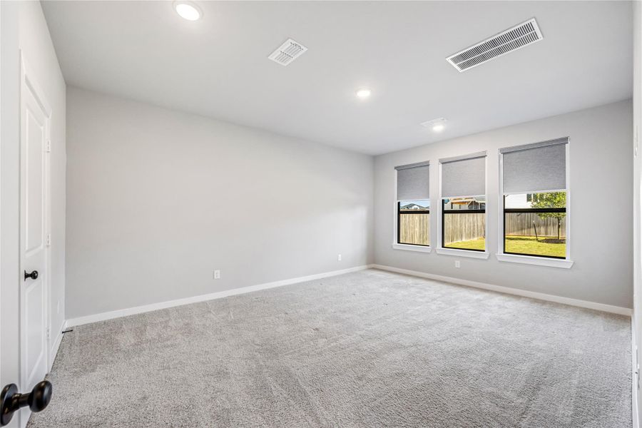 Spacious owner's retreat with abundant natural light