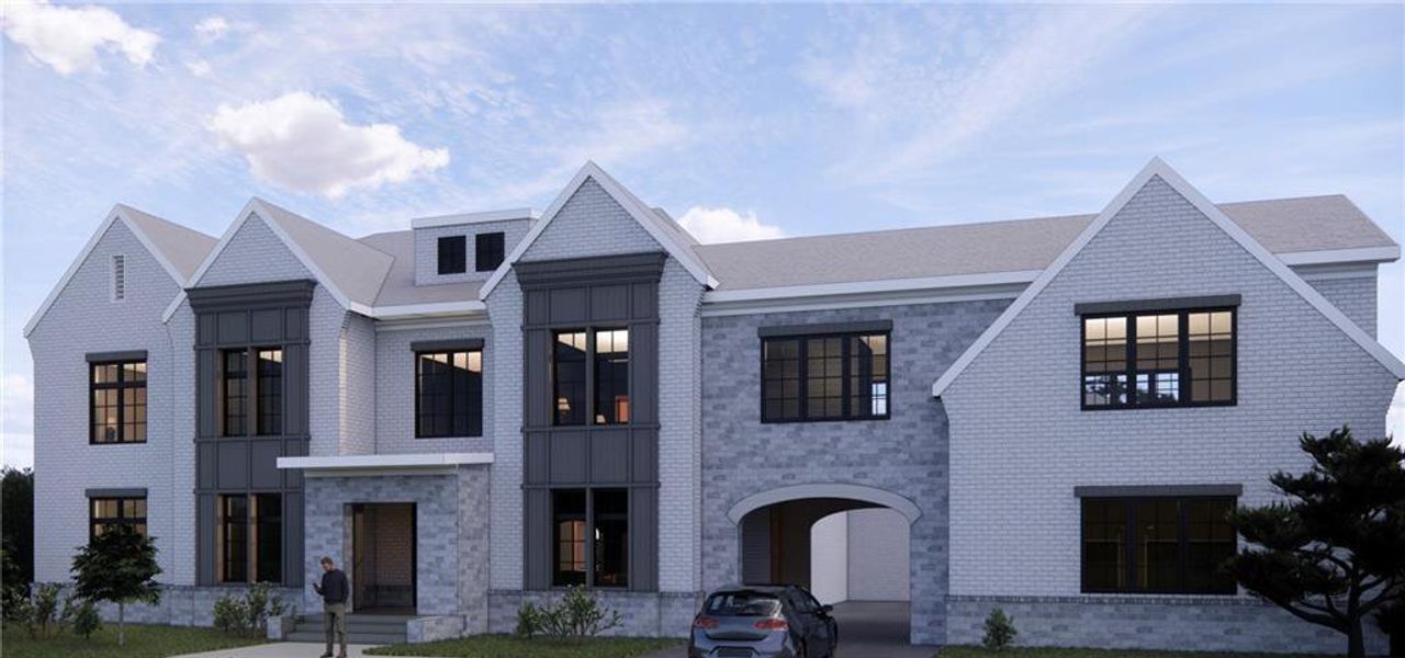 Front exterior of a new home in , Alpharetta, GA, highlighting curb appeal (Image 1).