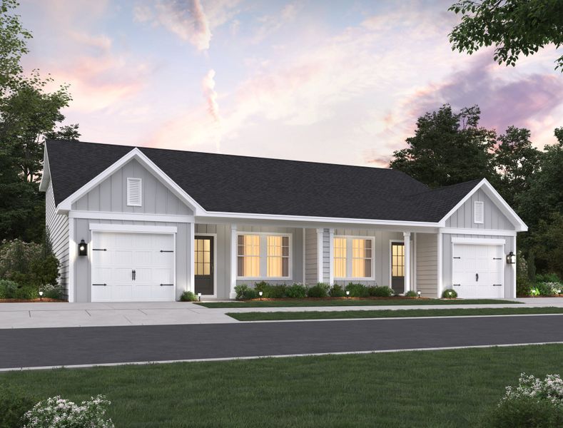 Representative exterior photo of a completed home built from the Palmetto by Ashton Woods in Hammock Walk at Nexton, Summerville, SC (Image 19).