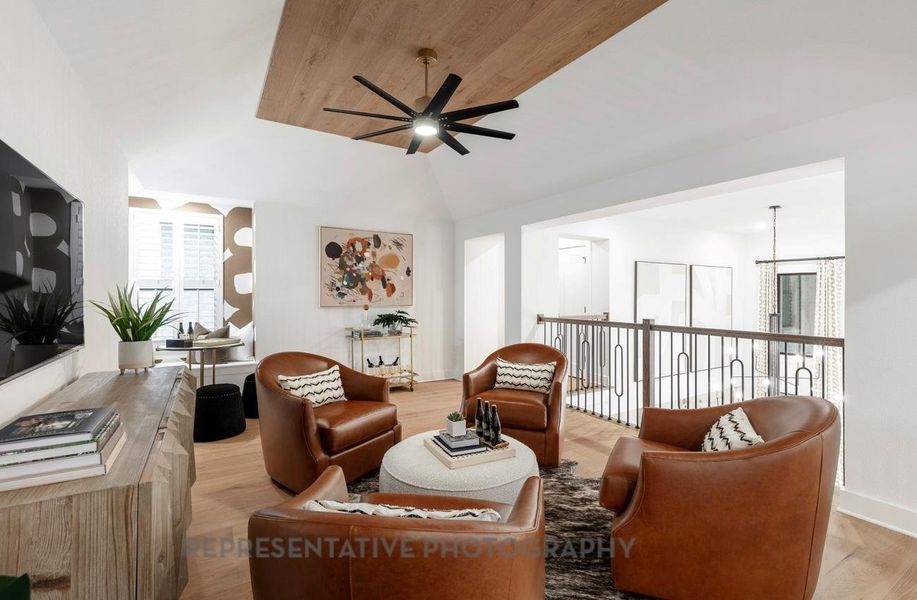 Furnished interior view inside a new home in Santa Rita Ranch: 90ft. lots, Liberty Hill (Image 29).