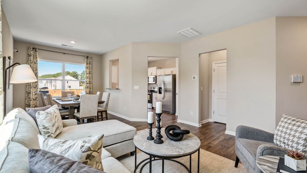 Furnished interior view inside a new home in Tanglewood Townes, Greenville (Image 7).