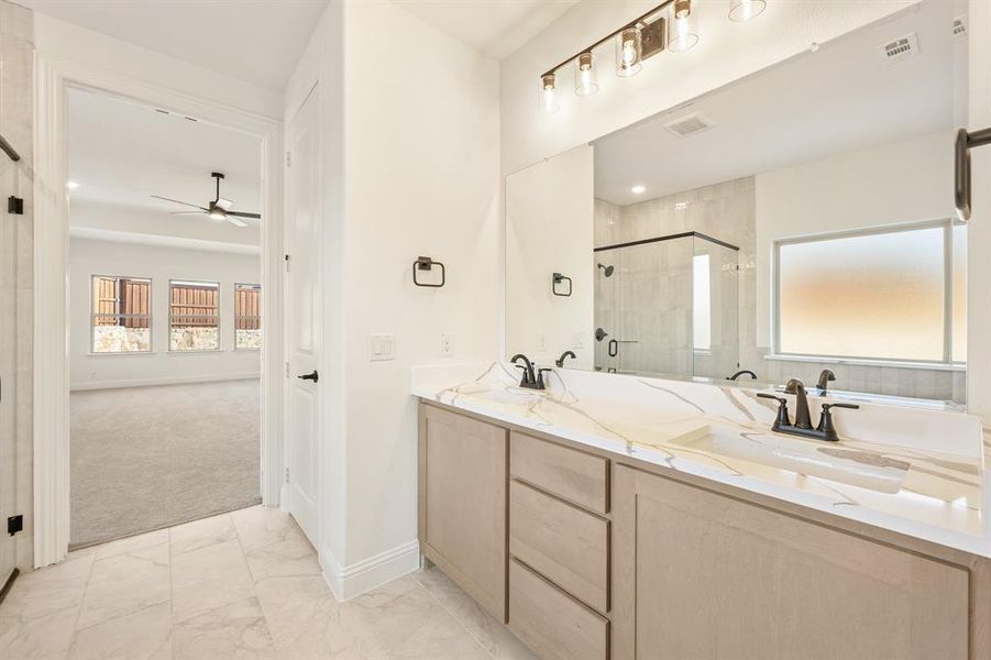 Furnished interior view inside a new home in Windsong Ranch, Prosper (Image 10).