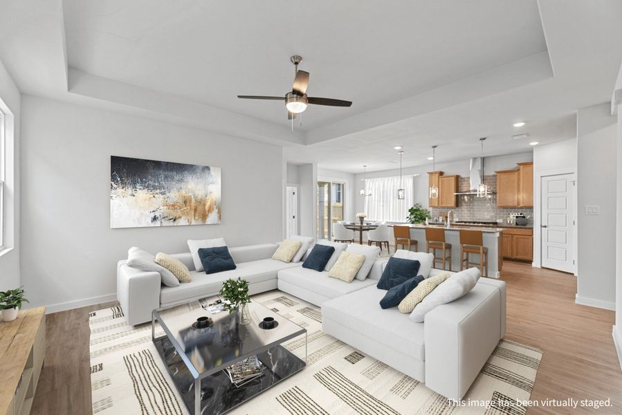 Representative furnished interior of a home built from the Sabrine by Hakes Brothers in Highland Ridge, New Braunfels (Image 6).