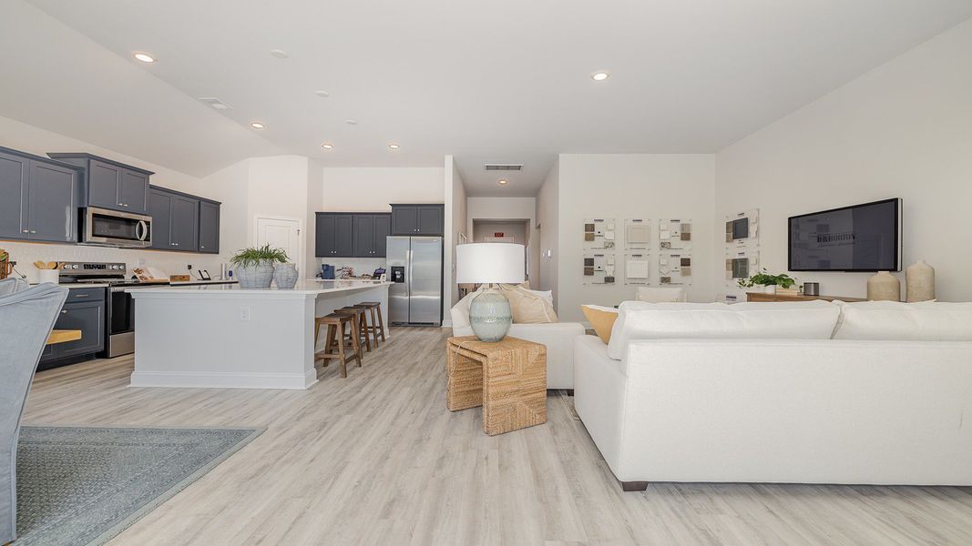 Representative furnished interior of a home built from the LITCHFIELD by D.R. Horton in Rich Square at Brunswick Plantation, Ash (Image 7).