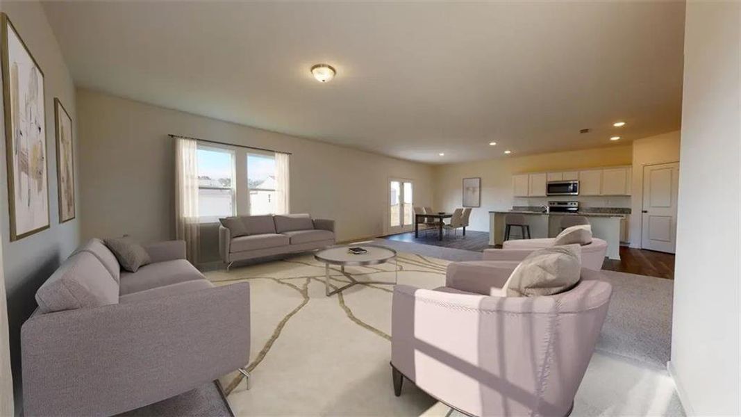 Furnished interior view inside a new home in Silverton, Dacula (Image 11).