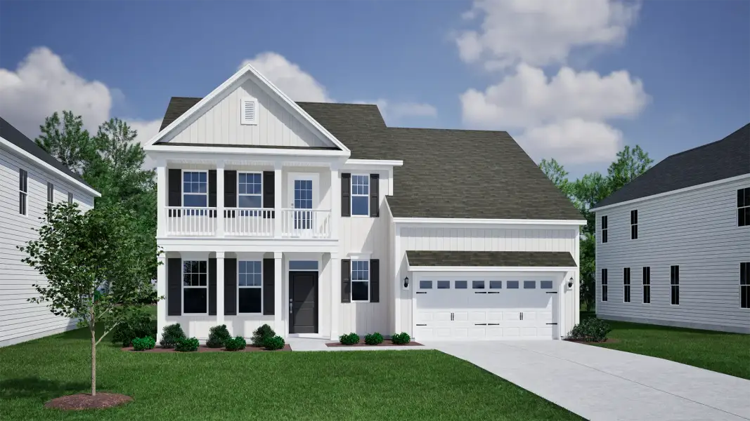 Representative exterior photo of a completed home built from the Nottely - Vanguard Collection by Mungo Homes in Porter Ridge, Elgin, SC (Image 16).