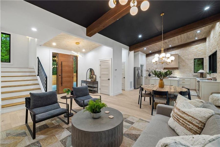 Furnished interior view inside a new home in , Cherry Log (Image 35).