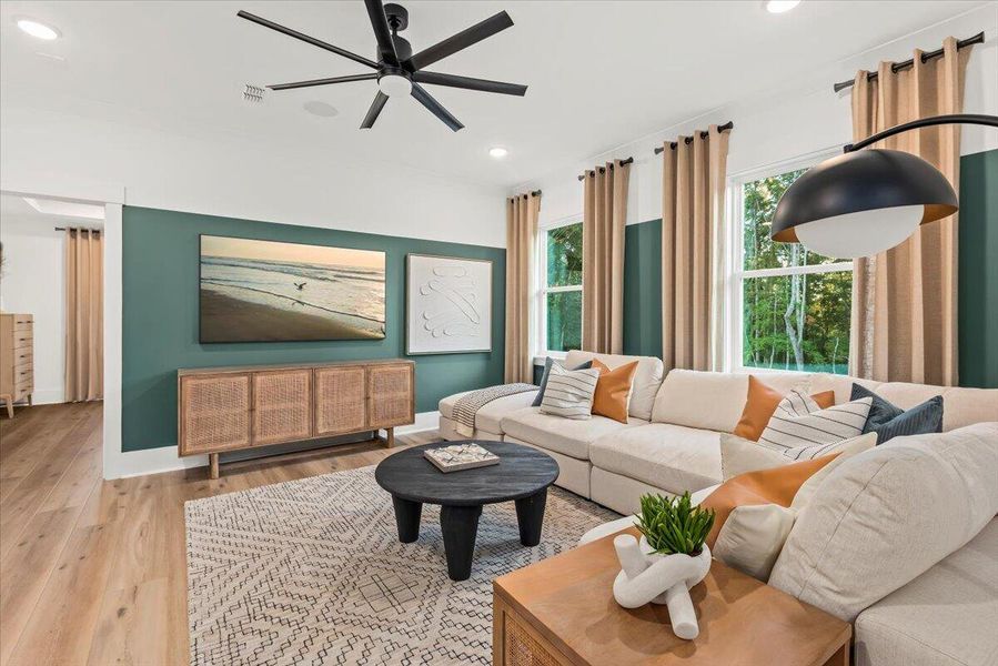 Furnished interior view inside a new home in Park's Edge at Carolina Bay, Charleston (Image 24).