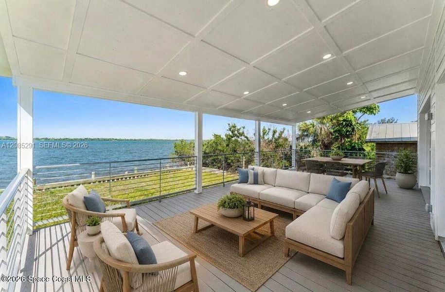 Exterior details and patio area of a home in , Grant-Valkaria (Image 15).