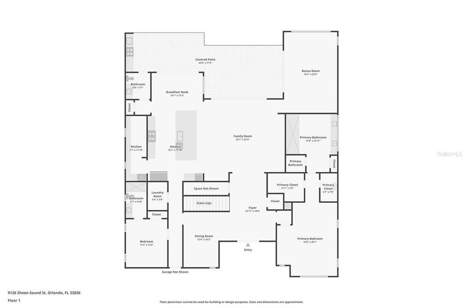2D floor plan layout of this home in , Orlando, FL (Image 6).