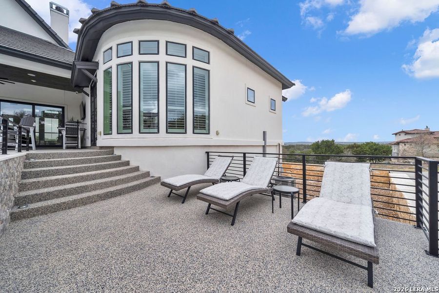 Exterior details and patio area of a home in , New Braunfels (Image 35).