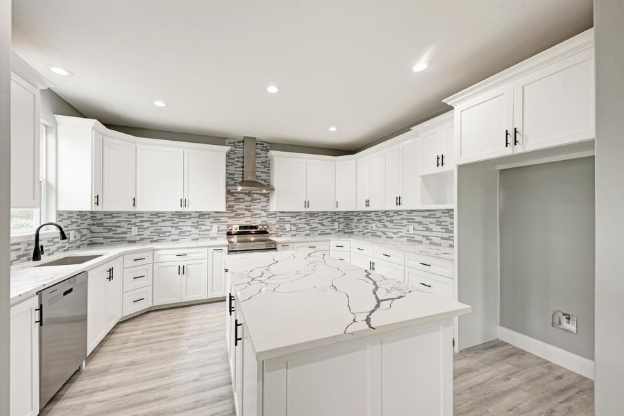 Furnished interior view inside a new home in , Paige (Image 11).