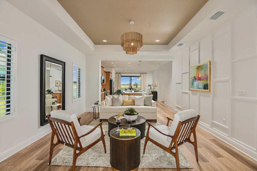 Furnished interior view inside a new home in Boca Royale Golf and Country Club at Wellen Park, Englewood (Image 9). Furnished interior view inside a new home in Boca Royale Golf and Country Club at Wellen Park, Englewood (Image 9).