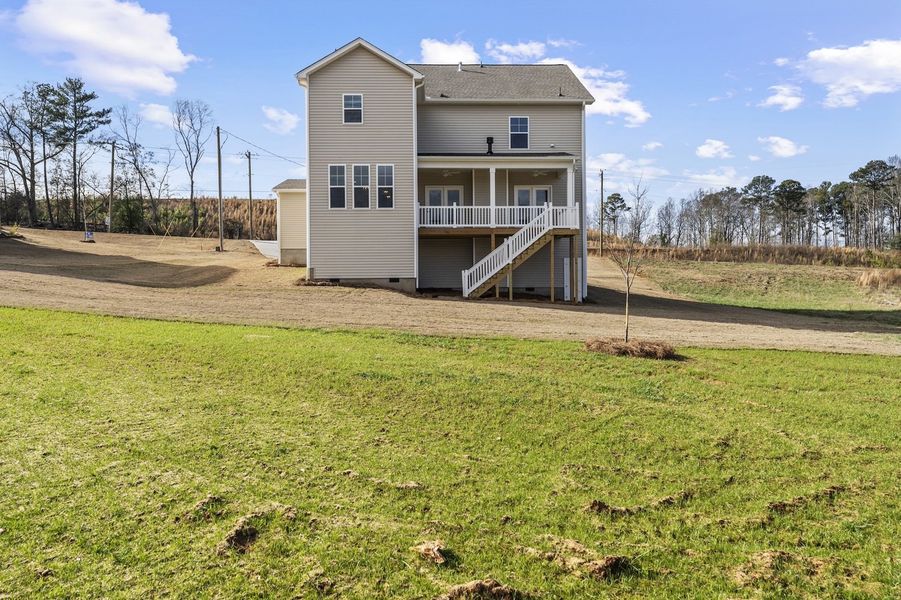 Exterior details and patio area of a home in Ridgecrest at Midway, Anderson (Image 25).