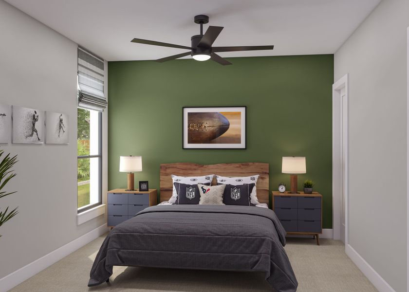 Furnished interior view inside a new home in Bridgeland, Cypress (Image 14). Furnished interior view inside a new home in Bridgeland, Cypress (Image 14).