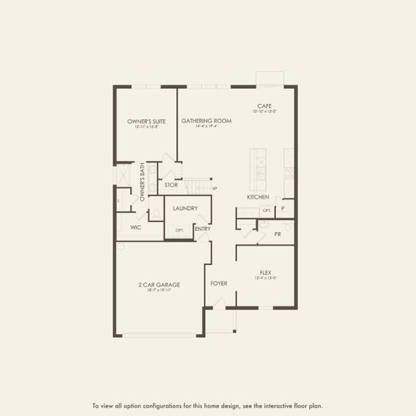 2D floor plan layout for the Wakefield by Centex in Oakfield Lakes, Parrish, FL (Image 3).