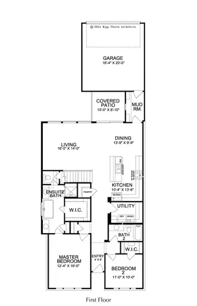 2D floor plan layout for the Skybrook by Landon Homes in Fields - East Village, Frisco, TX (Image 5).