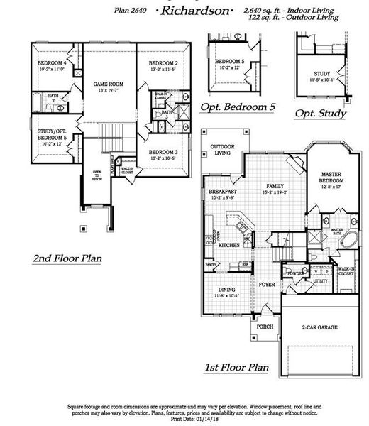 2D floor plan layout of this home in Las Lomas, Forney, TX (Image 4).