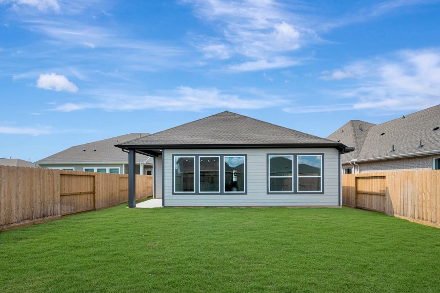 Exterior details and patio area of a home in Jordan Ranch - Terrace Collection, Fulshear (Image 3).