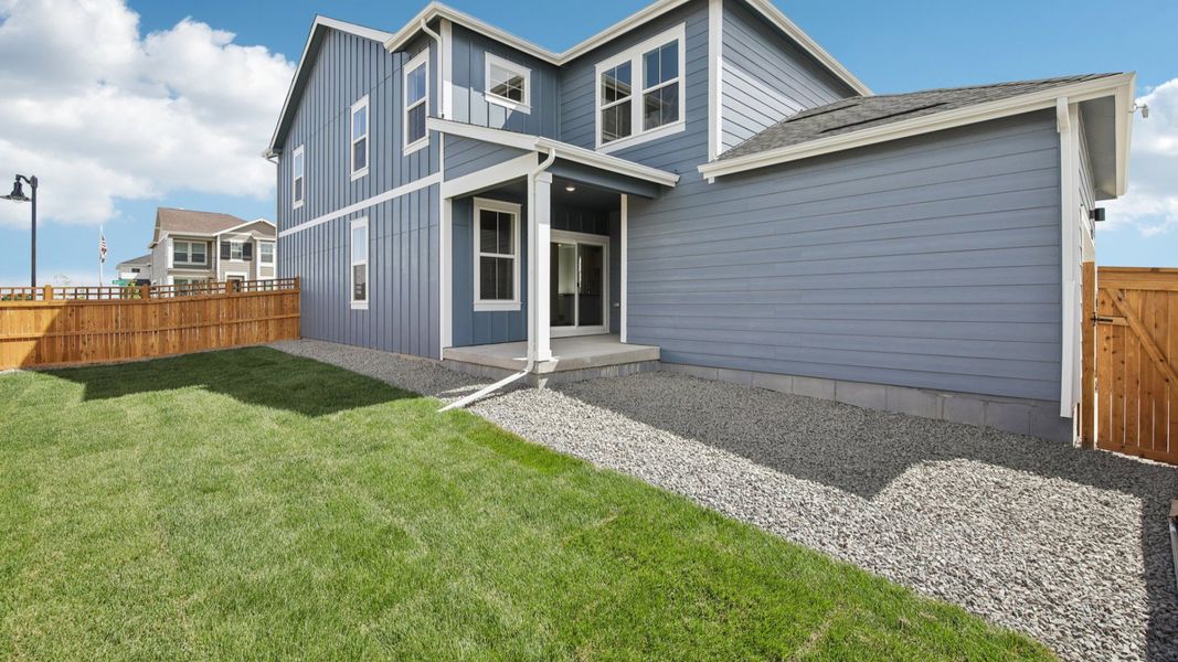 Exterior details and patio area of a home in Timnath Lakes, Timnath (Image 25). Exterior details and patio area of a home in Timnath Lakes, Timnath (Image 25).