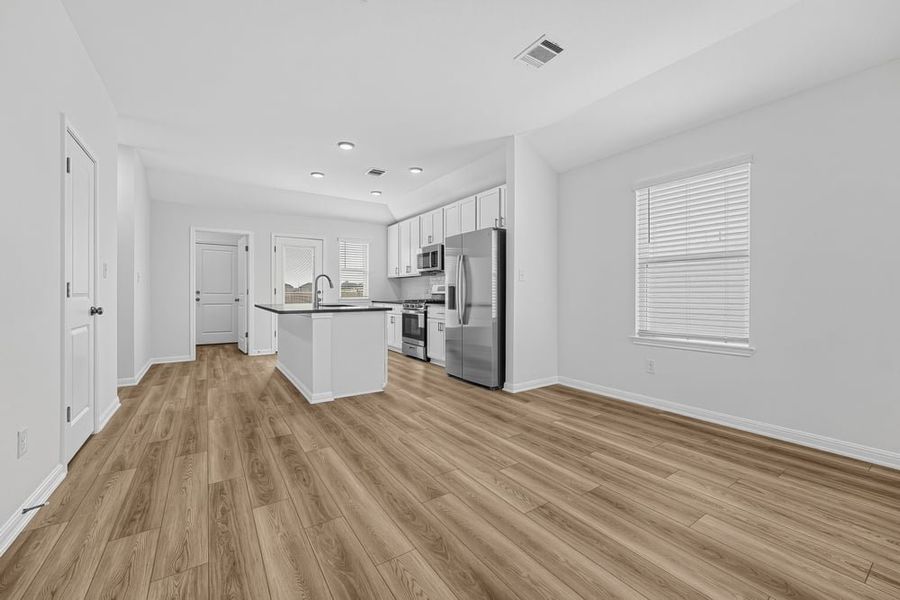 Representative unfurnished interior of a home built from the Capercaillie by Taylor Morrison in Longview, Del Valle (Image 10). Representative unfurnished interior of a home built from the Capercaillie by Taylor Morrison in Longview, Del Valle (Image 10).