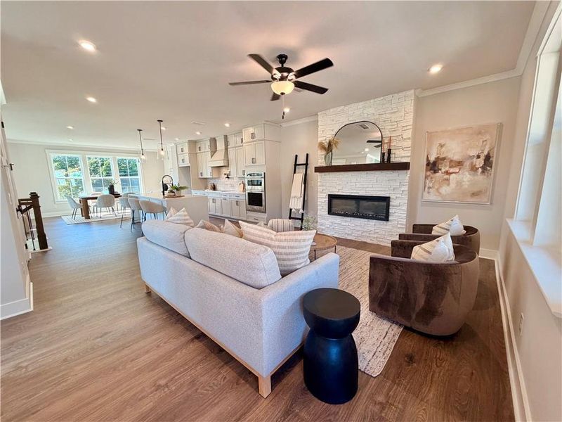 Furnished interior view inside a new home in The Groves at Myrtle, Roswell (Image 17).