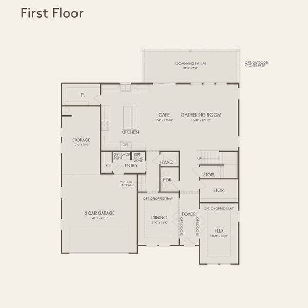 2D floor plan layout for the Norwood by Pulte Homes in Bleckley Station, Ball Ground, GA (Image 5).