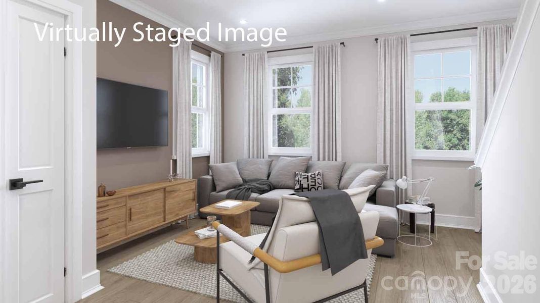 Furnished interior view inside a new home in Anderson Street Townhomes, Charlotte (Image 5).