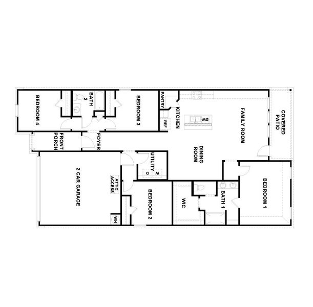 2D floor plan layout of this home in Prairie Lakes, Buda, TX (Image 3). 2D floor plan layout of this home in Prairie Lakes, Buda, TX (Image 3).