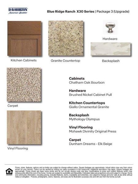 Sample of building materials used in homes in Blue Ridge Ranch, San Antonio (Image 24).
